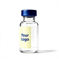 Peptidde pour Trene Vial Label Plastic Tray Red Cross Symbol Hot Stamped Embossed Peptidde Powder Small Glass Bottle