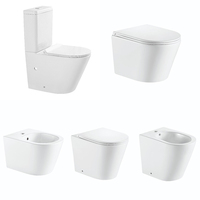 Empolo WaterMark luxe deux pièces toilette salle de bain hôtel wc céramique brillant blanc affleurant commode bidet toilette salle de bain monté au sol