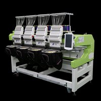 Machine à broder industrielle FUJA à 4 têtes de haute précision 1200 tr/min, informatisée avec moteur servo complet pour casquettes, t-shirts, broderie plate, CE ISO