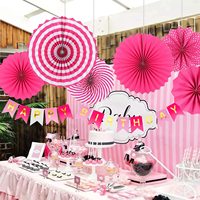 Kit de Décoration Anniversaire Tropical Flamant Rose : Éventails en Papier, Lanternes, Pompons, Guirlandes Nid d'Abeille pour Fêtes Hawaïennes Luau et d'Été