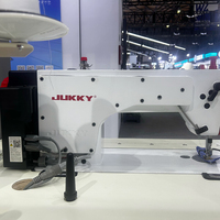 JUKKY yeni Model endüstriyel DİKİŞ MAKİNESİ doğrudan sürücü ile Lockstitch manuel 220V giyim Maquina De Coser De Linea Recta için