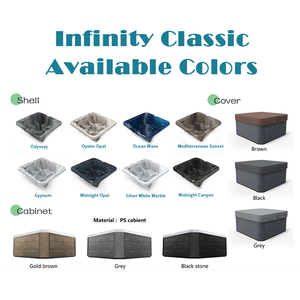 ג'קוזי חיצוני חדש בעיצוב חדשני, ספא ביתי עם הידרותרפיה ואוזון, ל-7 אנשים, בצבע שחור, סיטונאי. - Product Image 4