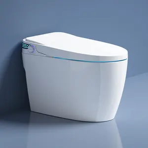 S-trap Pembersih Otomatis Tempat Duduk Toilet Cerdas, Bidet Wc Elektrik Drainase Dinding One Piece