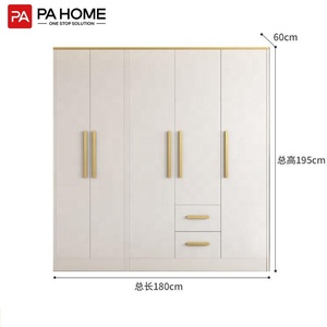 PA pakaian putih multifungsi modern lemari pakaian khusus furnitur kamar tidur