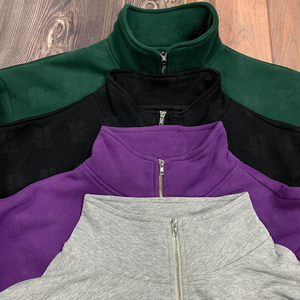 Sudadera de Alta Calidad con Estampado en Relieve Personalizado, 380 g/m², Felpa Francesa, Cuello Alto, Cierre de Cremallera, para Hombre - Product Image 6