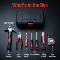 Ensemble d'outils de mécanicien portable professionnel de 9 pièces pour l'entretien général de la maison, kit de quincaillerie
