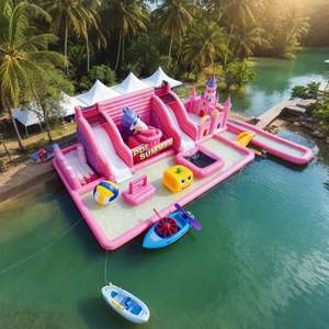 <span class=keywords><strong>Château</strong></span> gonflable personnalisé, grand et petit, parc aquatique commercial, divertissement aquatique extérieur avec matériau PVC - Product Image 1