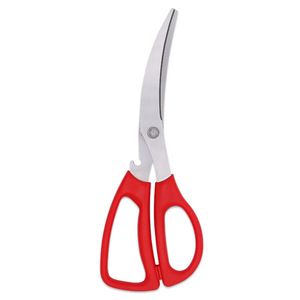 Stainless Steel Kitchen Shears Red Handle For Cutting Bones Meat Fish Home Use - Product Image 4
