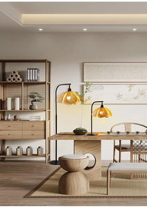 Lampe de bureau en rotin pétale <span class=keywords><strong>Lampadaire</strong></span> de pêche de style japonais - Product Image 5