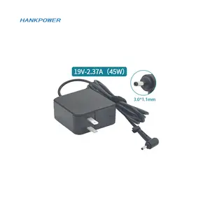 Adaptor daya untuk Acer 45W pengisi daya Laptop 65W DC 3.0*1.1 US EU UK AU AC pengisi daya dinding