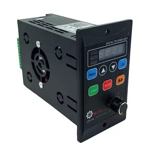 Inverter UX-52 vfd, Kontroler motor pengontrol kecepatan 0,75kw 400W, inverter vektor tiga fase kecil