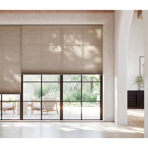 Stores à enroulement manuels occultants pour fenêtres, rideaux imperméables pour la maison et le bureau, décoration horizontale moderne en tissu - Product Image 4