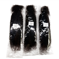 Harga Murah Rambut Manusia Afro Kinky Virgin Asli Hitam Alami 8"-18" Pengiriman Cepat untuk Mini Twisting & Braiding