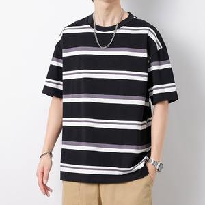 Camiseta Casual de Verano para Hombre, Estilo Coreano, Sólida, Vintage, de Manga Corta, Transpirable y que Absorbe la Humedad - Product Image 3