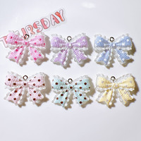 Nœuds papillon en acrylique mignons pour loisirs créatifs DIY, décorations pour chaussures, autocollants pour bouteilles d'eau, ornements pour cheveux, pendentifs, bijoux, boucles d'oreilles avec crochets