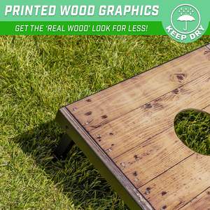 Ensemble de <span class=keywords><strong>Cornhole</strong></span> Portable avec 8 Options de Style, Planches de 3x2 Pieds, Comprend des Sacs de Haricots, une Sacoche de Transport et des Règles Maison de Jardin en Bois - Product Image 3