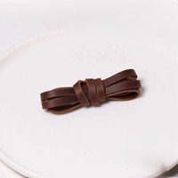 Tali Kulit Sapi Asli Vintage untuk DIY, Tali Kulit Bulat Pipih 3 4 5 6 8 mm untuk Pembuatan Gelang DIY