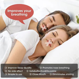 Mundband zum Schlafen 30 Schlafbandstreifen Form X hypoallergene Premium-Qualität Schnarrstreifen schmerzfreie Entfernung durchsichtig - Product Image 5