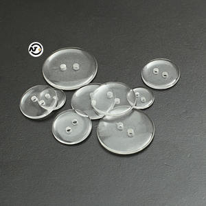 2-gats transparante overhemdknopen, milieuvriendelijk, rond, klassiek, platte achterkant, hars, naaien, zwart wit, groothandel knopen op voorraad - Product Image 3