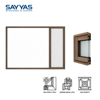 Ventana de Madera Revestida de Aluminio Sayyas W-FL95-IW, Insonorizada y Silenciosa, con Triple Panel STC 40+, para Renovación de Apartamentos Residenciales Urbanos