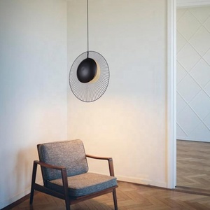 Yizhongshan — <span class=keywords><strong>lampe</strong></span> suspendue suspendue en métal au design unique, de couleur noire, luminaire décoratif d'intérieur, idéal pour un bar ou une salle à manger - Product Image 3