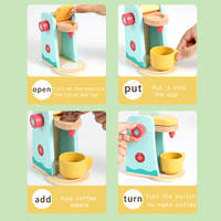 Mainan Dapur Mini 4-in-1 Montessori Kayu Edukatif untuk Anak-anak Prasekolah, Bayi, dan Balita