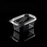 Boîte à gâteau transparente en PET recyclable avec couvercle à charnière, conteneur jetable pour pâtisseries, sushis, gelées, croissants, beignets, qualité alimentaire sûre pour boulangerie