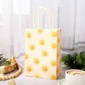 Light Yellow Boho Sunshine <b>Paper</b> <b>Gift</b> <b>Bags</b> With Handles Candy Goodie Treat <b>Bags</b> for Birthday Celebration Themed Party Supplies - Product Image 4