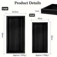 Plateau de rangement multifonction en silicone antidérapant facile à nettoyer pour salle de bain, cuisine, coiffeuse, cosmétiques, pinceaux de maquillage, petites pièces