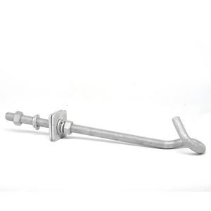 Ensemble de boulons à crochet Quan Pham J, haute qualité, galvanisé selon la norme ASTM A-153, longueur de boulon 5/8" x 12", pour la fixation des câbles - Product Image 4