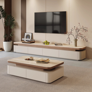 Итальянский минималистский журнальный столик и ТВ-шкаф для дома, гостиной, белый ящик для хранения, деревянный шкаф для телевизора - Product Image 5