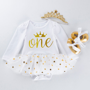 Wholesale Baby Girl Clothes Girls Birthday Dress <b>Sequin</b> Tutu <b>Skirt</b> Cake Dress 2pcs Set Children Clothes Girl Romper Dresses - Product Image 3