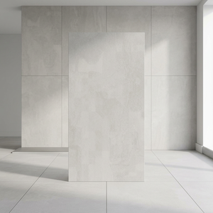Febrico Light Grey 60x120cm Travertine Stone Look Porcelain Tiles <b>Matte</b> Glossy Facade Collection - Product Image 1