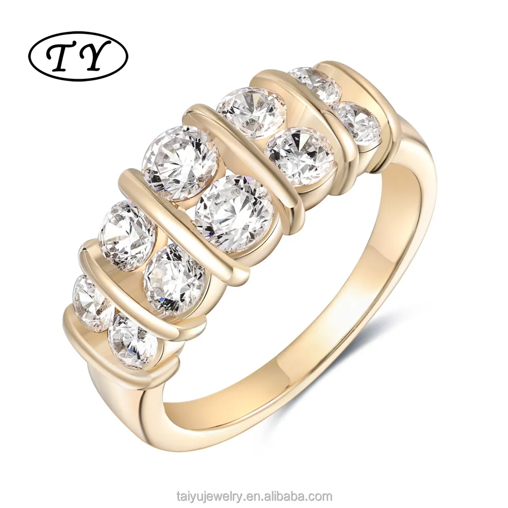 TY เครื่องประดับเครื่องประดับที่กําหนดเอง 925 เงินสเตอร์ลิง Cz Moissanite แหวน 14 พันทองแผ่น Cz ตัวอักษรแหวนสําหรับชาย