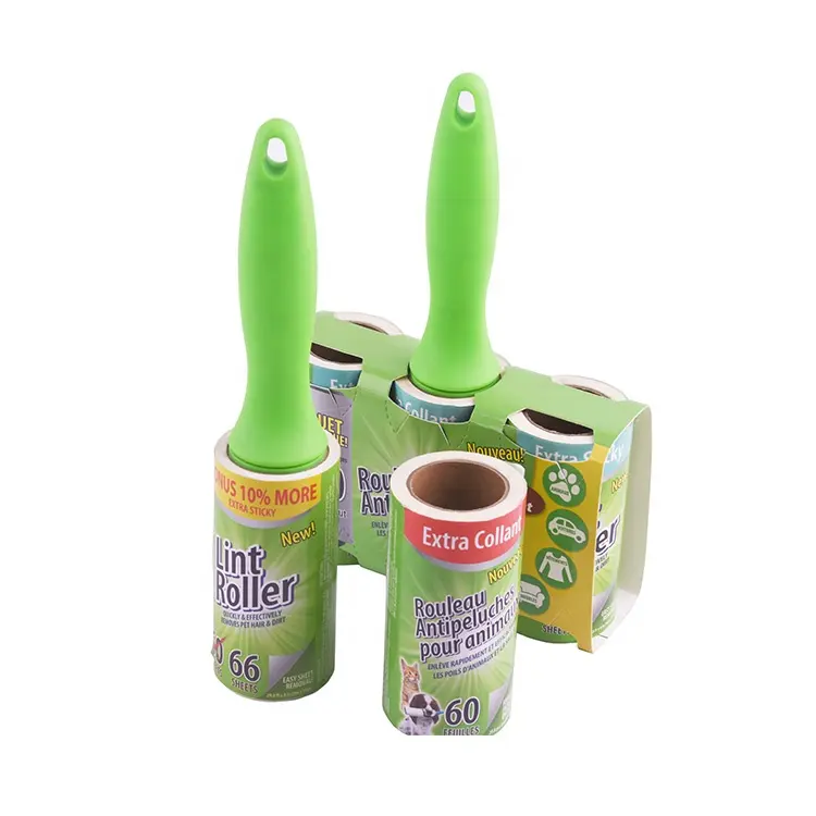 Individueller Klebstoff 30 60 Schichten Papier haftende Kleidung reinigender Haustier-Haarentferner Lint-Roller