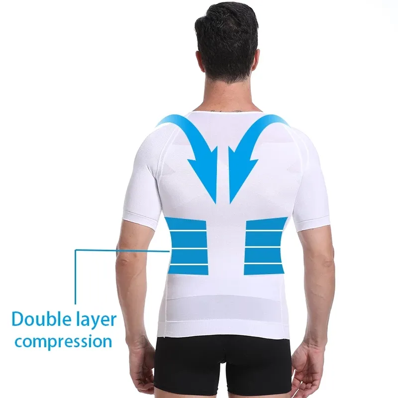 Classix Slimming Body Corrective Posture Belly Shapewear Man Tummy Control T Shirt