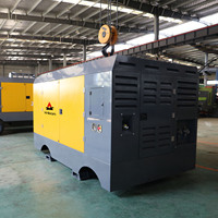 Compresor de Aire Portátil de Tornillo Diésel Kinleon de 31m3 y 1100cfm, Alta Presión de 25 bar (1100 Cfm), para Excavación de Pozos de Agua de 20 a 35 bar
