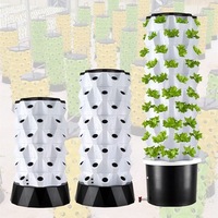 Jardinière tour à fraises en polymère non toxique, résistante aux intempéries, à couverture légère, avec réservoir de 10 gallons, pour légumes-feuilles à haut rendement