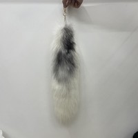 Nouveau Porte-clés Queue de Renard en Fausse Fourrure Réaliste, Mignon et Luxueux, Jouet en Peluche Doux, Breloque pour Clés, Vente en Gros 2025