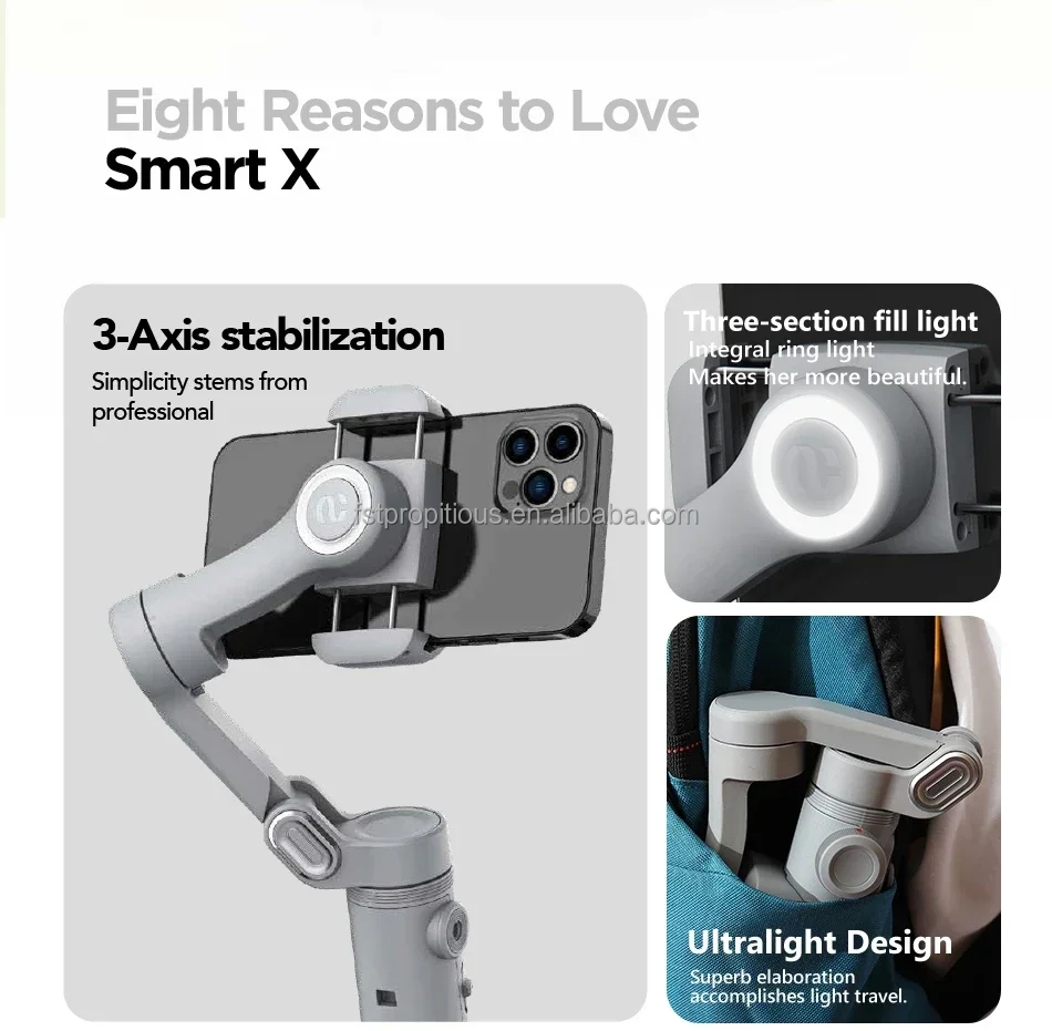 AOCHUAN Smart X、X Pro 3軸折りたたみ式ハンドヘルドジンバル