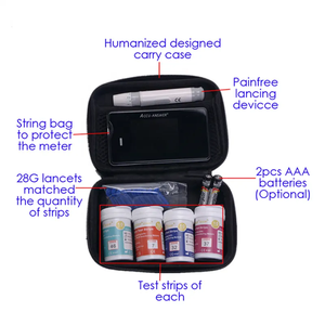 Alat Uji <span class=keywords><strong>Diabetes</strong></span> 4 in 1 yang Disetujui: Glukometer, Kolesterol, <span class=keywords><strong>Hemoglobin</strong></span>, dan Asam Urat - Product Image 5