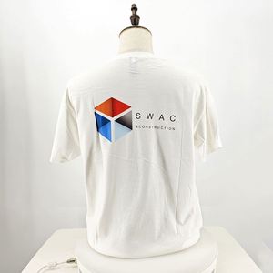 White Custom Printing Customer's Slogan Heavyweight Organic Cotton <b>T</b>-Shirt for Men Personalizzate <b>T</b> Shirt Oversize Cotone 100% - Product Image 2