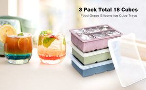 Issili Grand bac à glaçons à 6 compartiments, récipient de stockage pour aliments et aliments pour bébés à usage domestique, boîte de conservation résistante au congélateur - Product Image 3