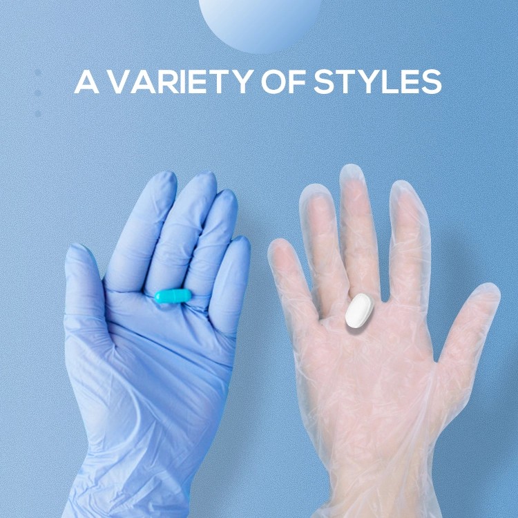 Nitrile PVC Blending 230mm Disposable Inspection Gloves For Food Touch EN420
