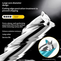 Fraise à queue en carbure de 8 mm à 3 dents pour aluminium, finition haute brillance, en acier au tungstène spécial, compatible OEM ODM