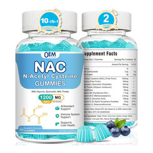 Gomitas de NAC OEM, Suplemento de NAC con Cardo Mariano, Selenio, B6, B12, 600 mg de N-Acetilcisteína en Gomitas - Product Image 1