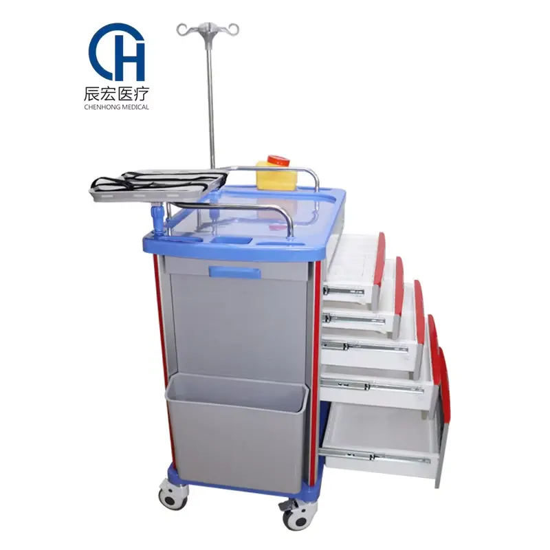 EU Standard ABS Medical Emergency Trolley