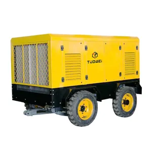 424 Cfm 13 Bar 132 Kw Diesel Engine Drive Portable Screw Air Compressor For Mining Machine and Drilling Rigs