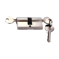 Cylindre de serrure de porte profil européen en laiton, cylindres de serrure d'urgence à ouverture des deux côtés, cylindre de serrure de porte et clé