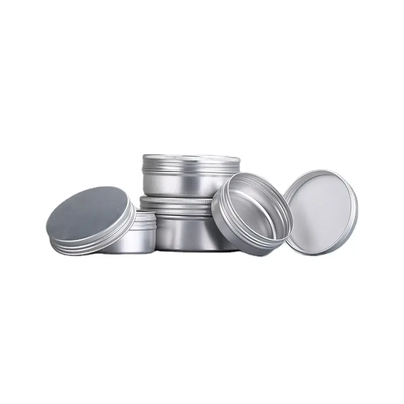 2 Ounce Metalen Opslag Blikjes 60Ml Aluminium Tin Pot Voor Spice Kaarsen Crème Doos Make Potten Thee Tin case